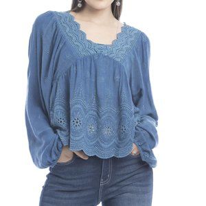 NWT Boho Eyelet Crochet Top